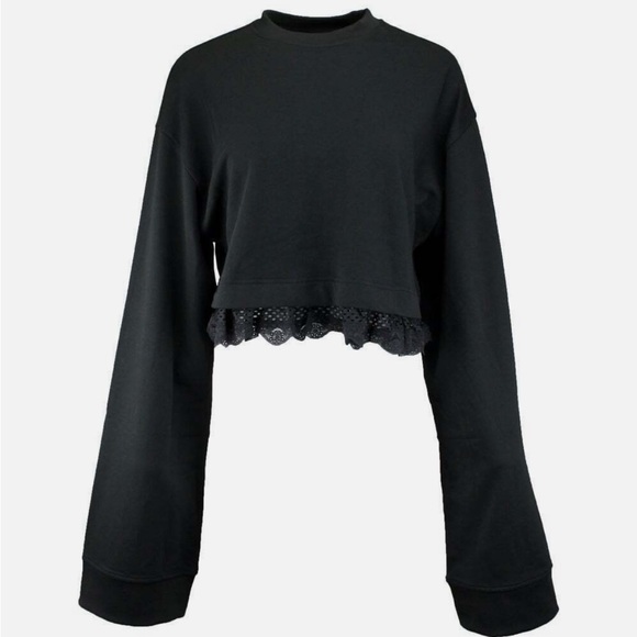 NWT Medium puma fenty by rihanna cropped black jersey with lace - Picture 4 of 4